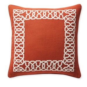 Serena & Lily Jetty Terrecotta Pillow Cover 24 x 24”